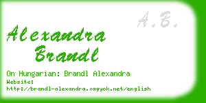 alexandra brandl business card